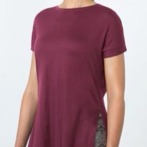 Pixel Side Split Tee - Team Maroon